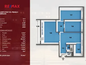 Prodej bytu 3+1, Praha - Záběhlice, Hlavní, 71 m2