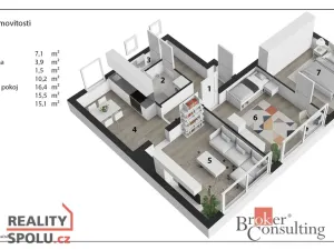 Prodej bytu 3+1, Pardubice - Zelené Předměstí, Sladkovského, 76 m2