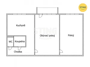 Pronájem bytu 2+1, Ostrava - Hrabůvka, 59 m2