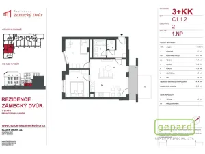 Pronájem bytu 3+kk, Brandýs nad Labem-Stará Boleslav, Fakultní, 61 m2