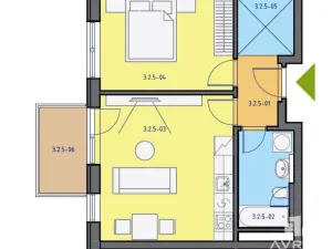 Pronájem bytu 2+kk, Brno, Košinova, 43 m2