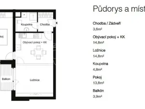 Pronájem bytu 3+kk, Plzeň - Jižní Předměstí, Na Jíkalce, 56 m2