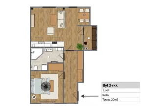 Prodej bytu 2+kk, Bělá pod Bezdězem, Jarní, 57 m2