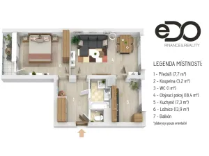 Pronájem bytu 2+1, Kolín - Kolín II, Rimavské Soboty, 53 m2