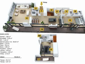 Prodej bytu 3+kk, Praha - Košíře, Musílkova, 147 m2