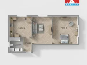 Pronájem bytu 2+1, Praha, Na Šutce, 41 m2