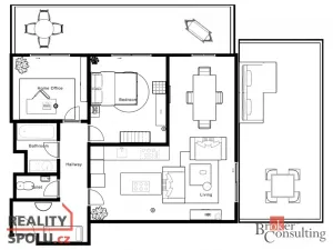 Pronájem bytu 3+kk, Praha - Řeporyje, Wiesenthalova, 76 m2