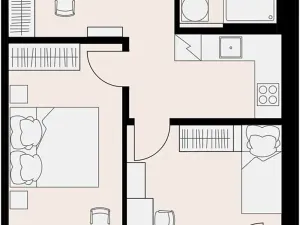 Pronájem bytu 2+1, Praha - Hlubočepy, Vítové, 47 m2