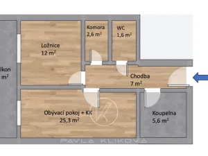 Pronájem bytu 2+kk, Plzeň, Halštatská, 54 m2