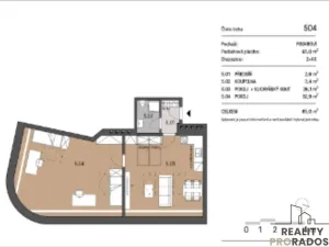 Pronájem bytu 2+kk, Brno, Vlhká, 2976 m2