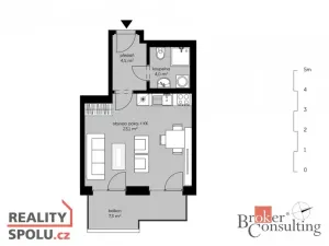 Prodej bytu 1+kk, Praha - Vysočany, Fafkových, 31 m2