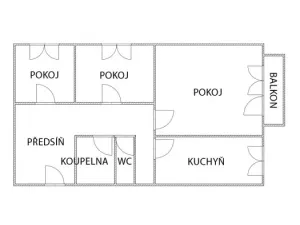 Prodej bytu 3+1, Most, W. A. Mozarta, 79 m2