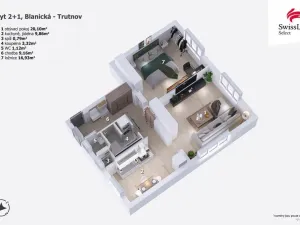 Pronájem bytu 2+1, Trutnov, Blanická, 64 m2