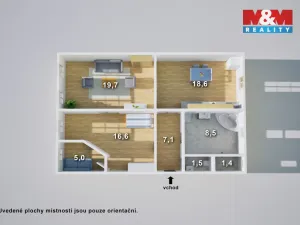 Prodej bytu 3+kk, Teplice, Duchcovská, 78 m2