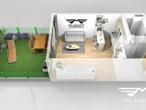 Pronájem bytu 1+kk, Hostivice, Za Mlýnem, 29 m2