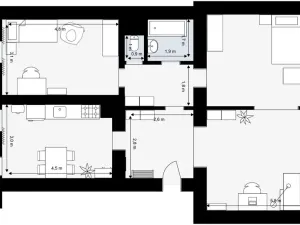 Prodej bytu 3+1, Praha - Smíchov, Kroftova, 94 m2