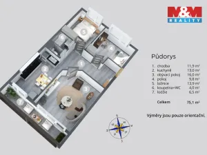 Prodej bytu 3+1, Most, Bohuslava Vrbenského, 68 m2