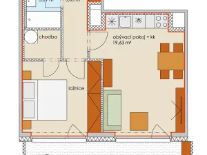 Prodej bytu 2+kk, Praha - Košíře, Hlaváčkova, 56 m2