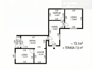 Pronájem bytu 3+kk, Příbram, Střelecká, 73 m2