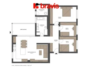 Pronájem bytu 4+kk, Jinačovice, 106 m2