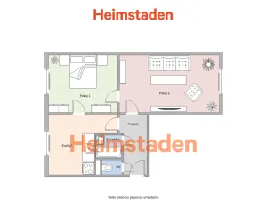 Pronájem bytu 2+1, Ostrava - Poruba, Opavská, 52 m2