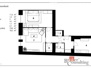 Prodej bytu 3+kk, Praha - Žižkov, Hartigova, 74 m2