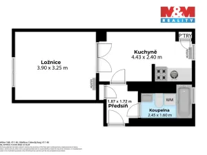 Prodej bytu 1+1, Liběšice, 37 m2