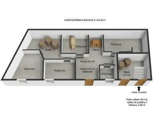 Prodej zemědělské usedlosti, Popovice, 718 m2