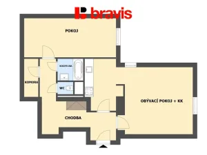 Pronájem bytu 2+kk, Brno - Veveří, 65 m2