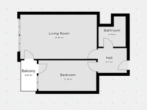 Pronájem bytu 2+kk, Praha - Kamýk, Zimova, 50 m2