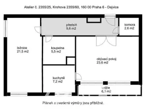 Prodej bytu 2+1, Praha - Dejvice, Krohova, 70 m2