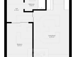 Pronájem bytu 2+kk, Mělník, Veslařská, 44 m2