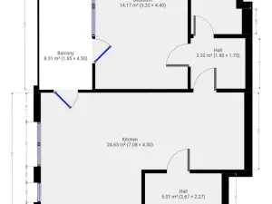 Pronájem bytu 2+kk, Praha - Čimice, Hrašeho, 53 m2