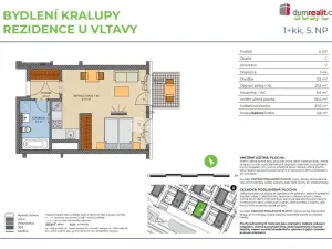 Prodej bytu 1+kk, Kralupy nad Vltavou, Nádražní, 40 m2