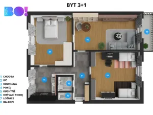 Pronájem bytu 3+1, Třinec, Lidická, 68 m2