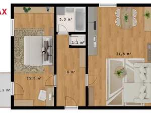 Pronájem bytu 2+kk, Ústí nad Orlicí - Hylváty, Dukelská, 66 m2