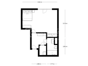 Pronájem bytu 1+kk, Praha - Karlín, U Mlýnského kanálu, 36 m2