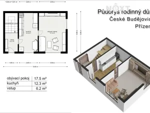 Prodej rodinného domu, České Budějovice, Macharova, 87 m2