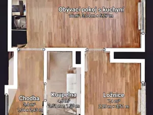 Pronájem bytu 2+kk, Příbram, Pod Haldou, 31 m2