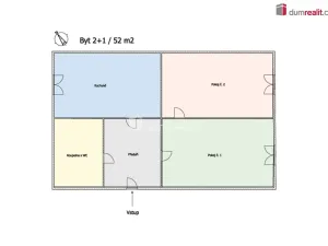 Pronájem bytu 2+1, Cheb, Hálkova, 52 m2