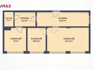 Pronájem kanceláře, Brno, Selská, 66 m2