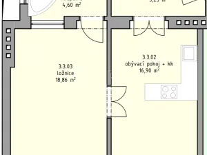 Pronájem bytu 2+kk, Praha - Strašnice, U hráze, 46 m2