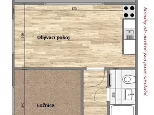 Pronájem bytu 2+kk, Kutná Hora, Pobřežní, 36 m2