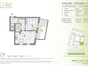 Prodej bytu 2+kk, Brandýs nad Labem-Stará Boleslav - Stará Boleslav, Mělnická, 58 m2