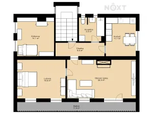 Prodej bytu 3+1, Husinec, Žižkova, 84 m2