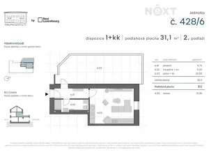 Prodej bytu 1+kk, Praha - Zbraslav, Elišky Přemyslovny, 30 m2