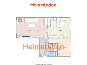 Pronájem bytu 2+1, Havířov - Město, Gustava Klimenta, 52 m2