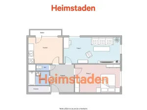 Pronájem bytu 3+1, Ostrava - Poruba, Francouzská, 67 m2