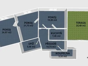 Pronájem bytu 3+1, Jablonec nad Nisou, 28. října, 98 m2