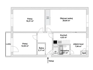 Prodej bytu 3+1, Strážnice, Kovářská, 77 m2